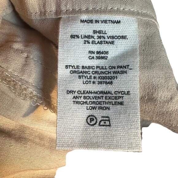 Theory Classic Minimalist Basic Pull On Eco  Organic Crunch Khaki Pants Size 10 - Picture 10 of 10